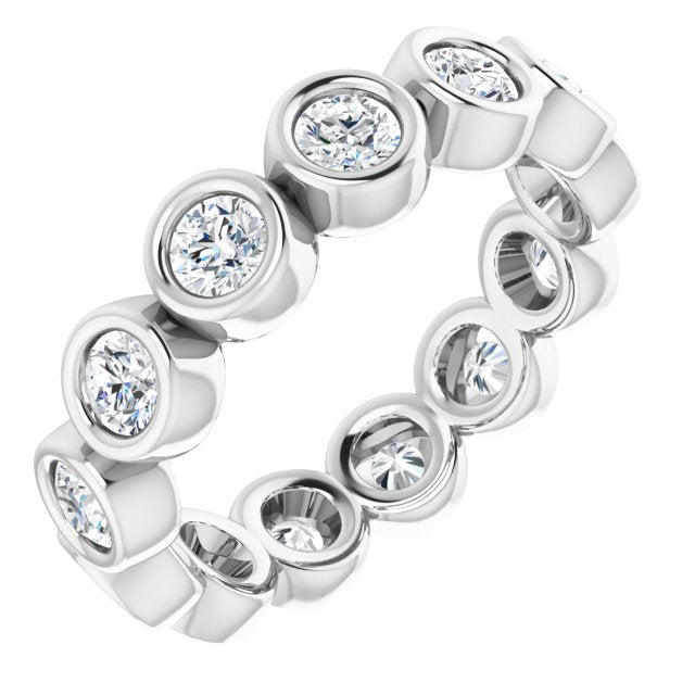 14K Rose Natural Diamond Eternity Band