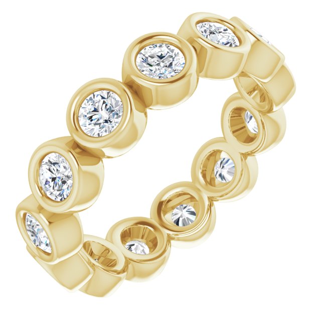 14K Rose Natural Diamond Eternity Band