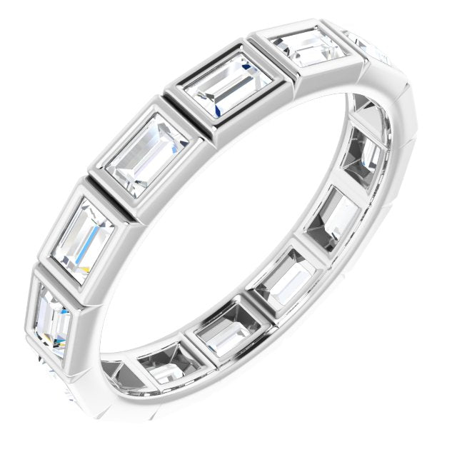 14K Rose Natural Diamond Eternity Band