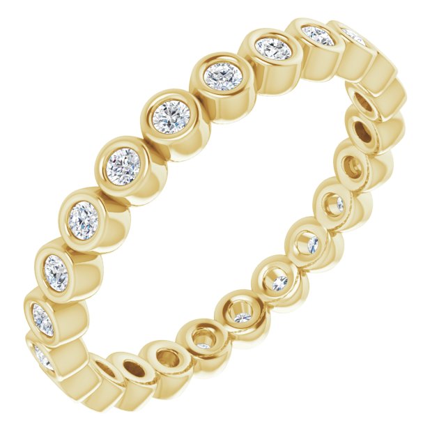 14K Rose Natural Diamond Eternity Band