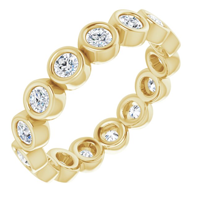 14K Rose Natural Diamond Eternity Band
