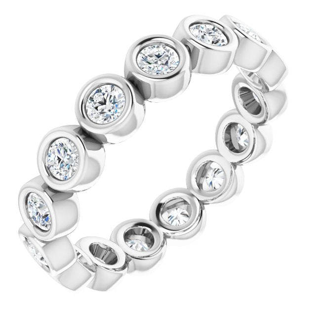 14K Rose Natural Diamond Eternity Band