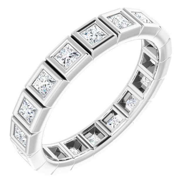 14K Rose Natural Diamond Eternity Band