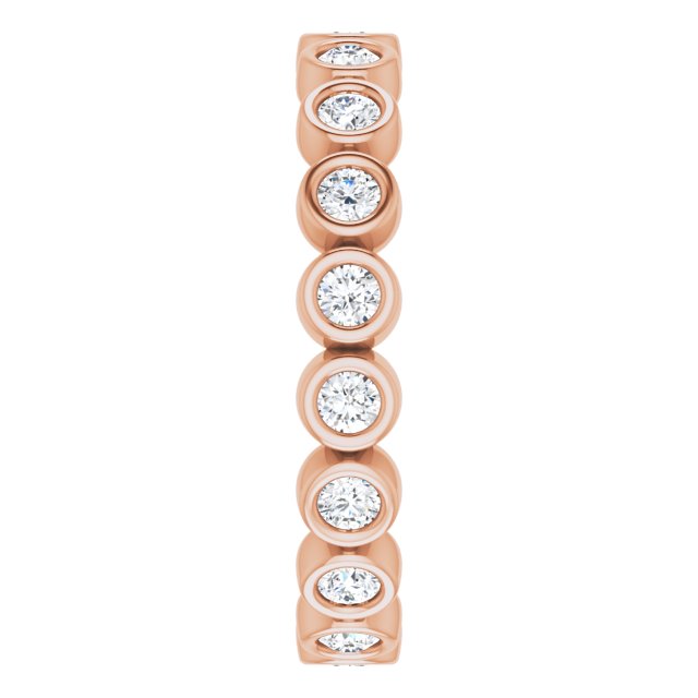14K Rose Natural Diamond Eternity Band
