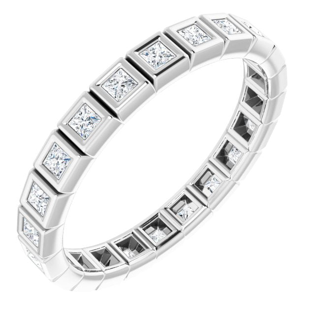 14K Rose Natural Diamond Eternity Band