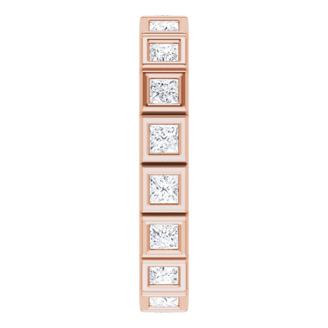 14K Rose Natural Diamond Eternity Band