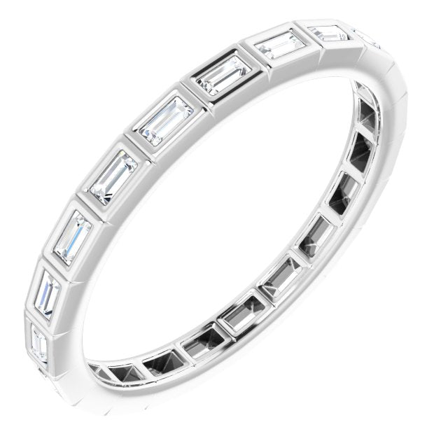 14K Rose Natural Diamond Eternity Band