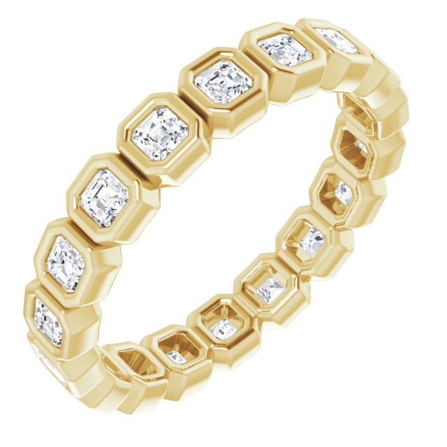 14K Rose Natural Diamond Eternity Band