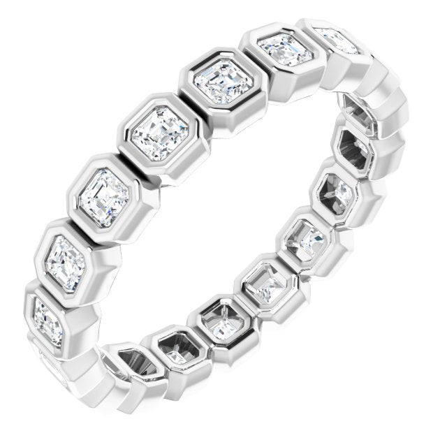 14K Rose Natural Diamond Eternity Band