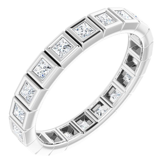 14K Rose Natural Diamond Eternity Band