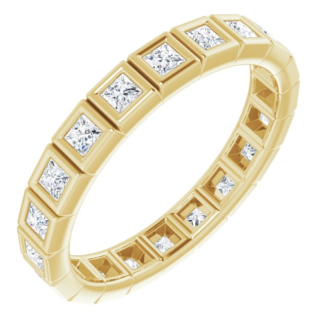 14K Rose Natural Diamond Eternity Band