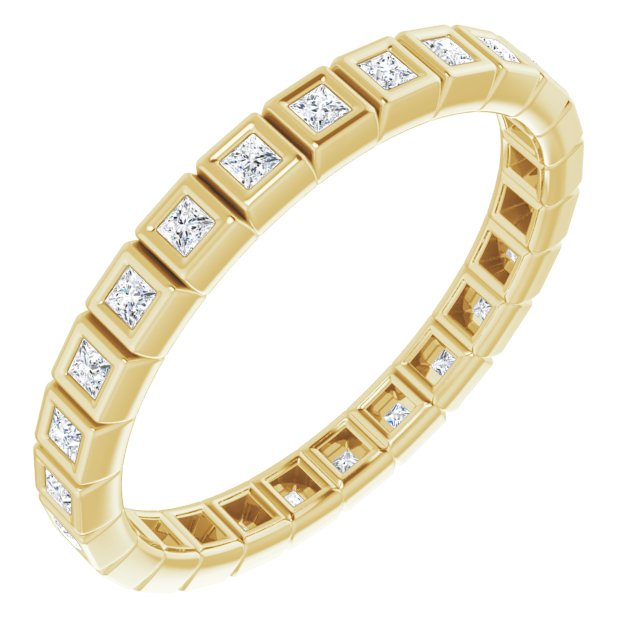 14K Rose Natural Diamond Eternity Band