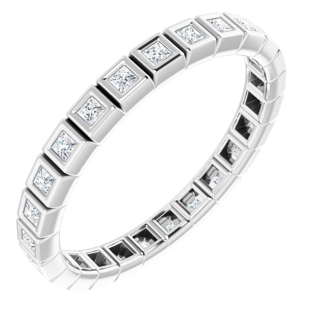 14K Rose Natural Diamond Eternity Band