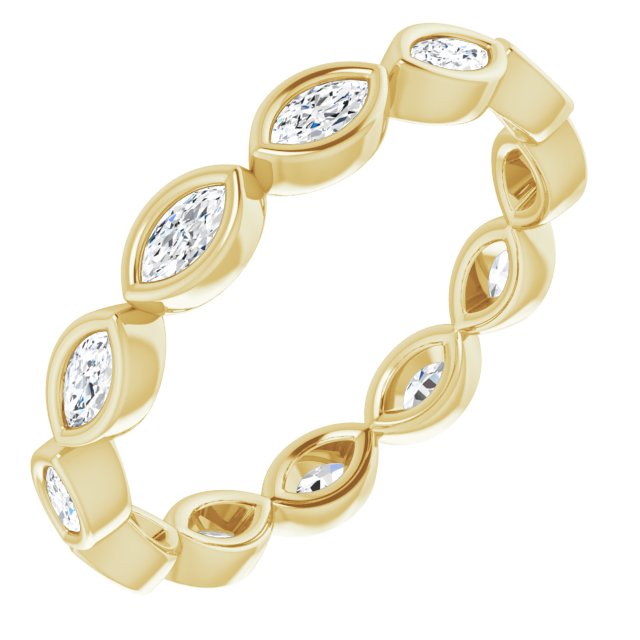 14K Rose Natural Diamond Eternity Band