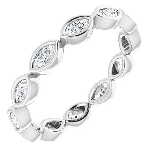 14K Rose Natural Diamond Eternity Band