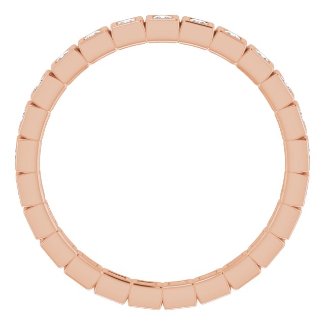 14K Rose Natural Diamond Eternity Band