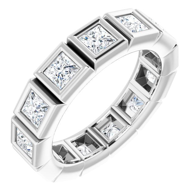 14K Rose Natural Diamond Eternity Band