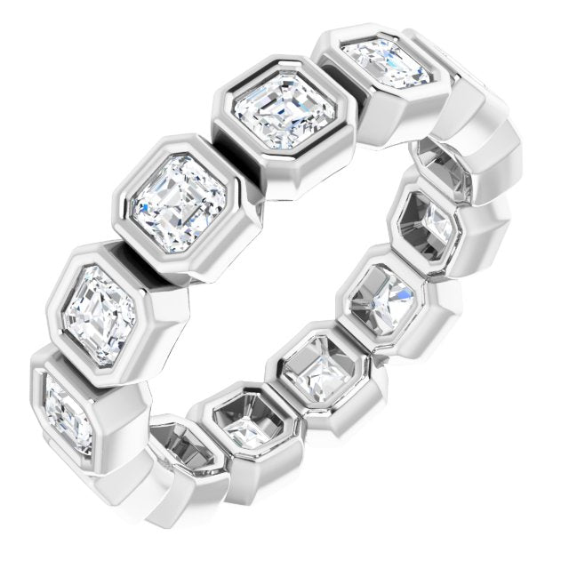 14K Rose Natural Diamond Eternity Band