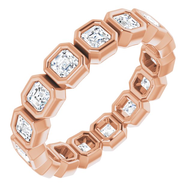 14K Rose Natural Diamond Eternity Band
