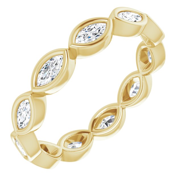 14K Rose Natural Diamond Eternity Band