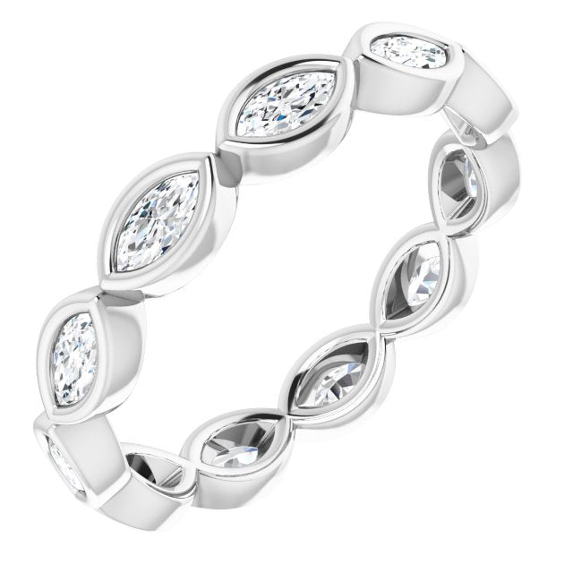 14K Rose Natural Diamond Eternity Band