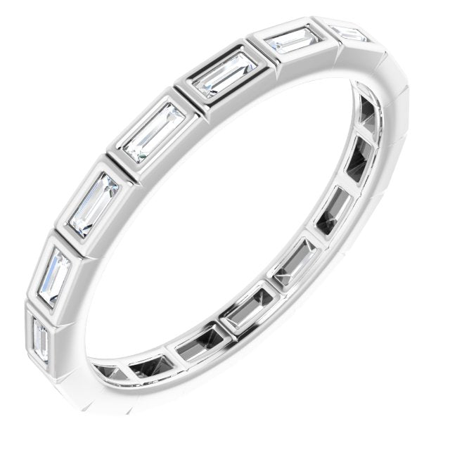 14K Rose Natural Diamond Eternity Band