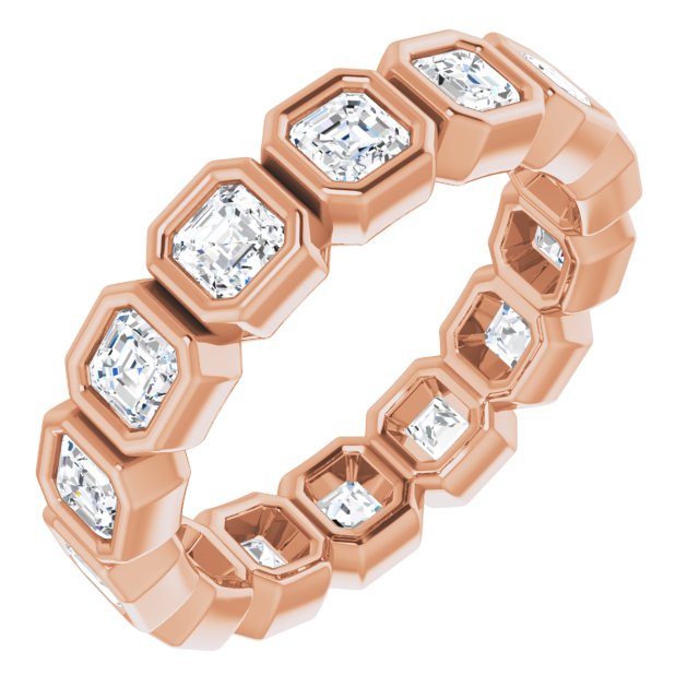 14K Rose Natural Diamond Eternity Band