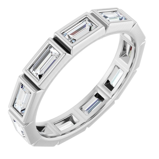 14K Rose Natural Diamond Eternity Band