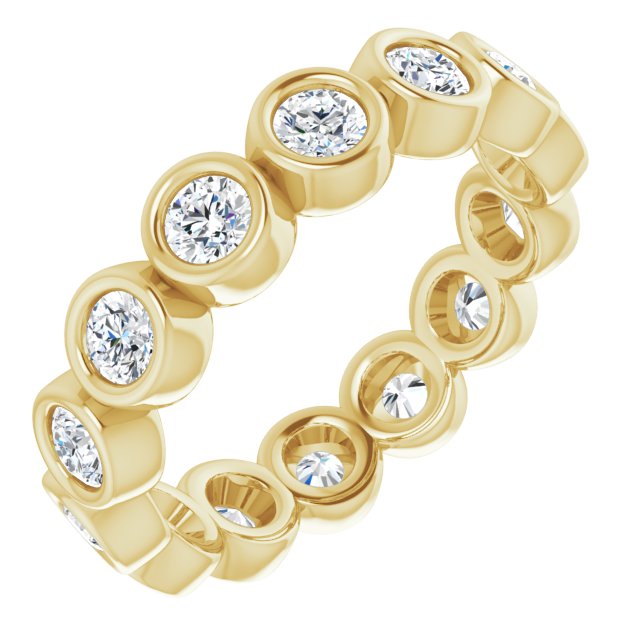 14K Rose Natural Diamond Eternity Band