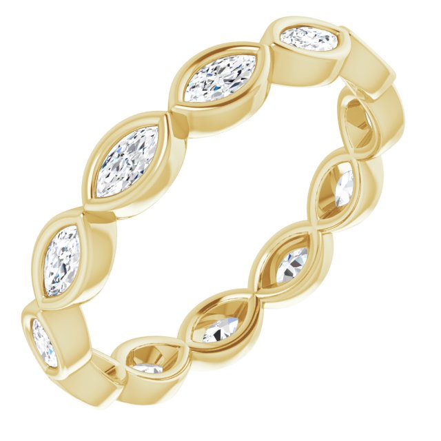 14K Rose Natural Diamond Eternity Band