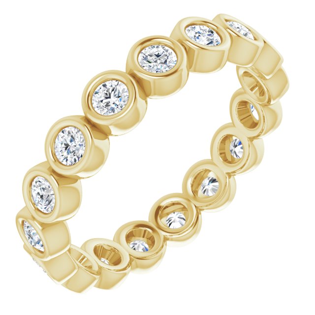 14K Rose Natural Diamond Eternity Band