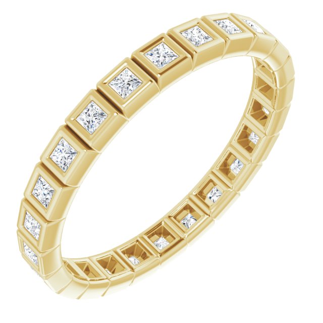 14K Rose Natural Diamond Eternity Band