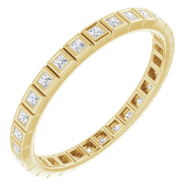 14K Rose Natural Diamond Eternity Band