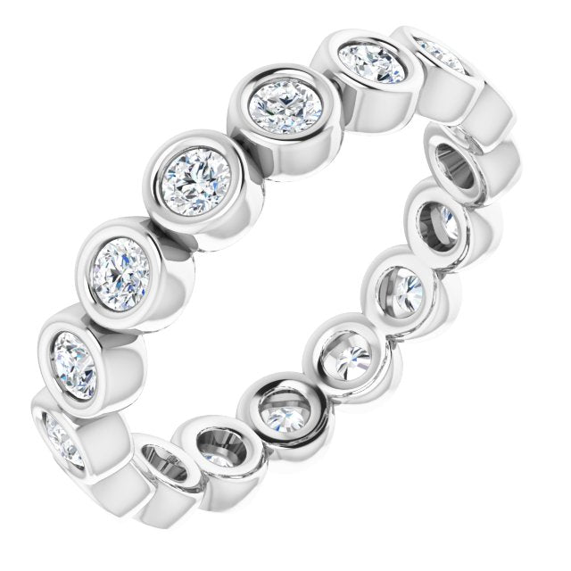 14K Rose Natural Diamond Eternity Band