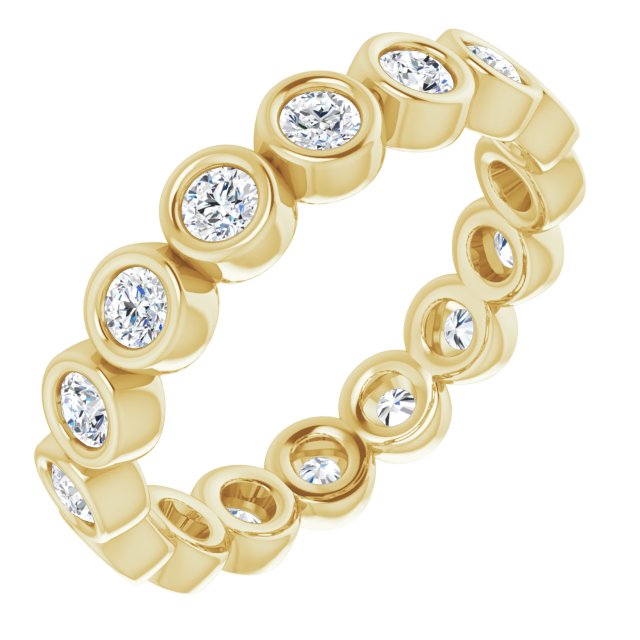 14K Rose Natural Diamond Eternity Band