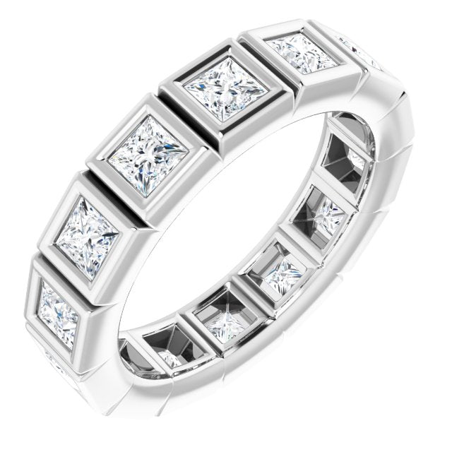 14K Rose Natural Diamond Eternity Band