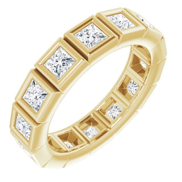 14K Rose Natural Diamond Eternity Band