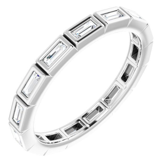 14K Rose Natural Diamond Eternity Band