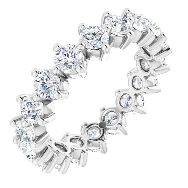 14K Rose Natural Diamond Eternity Band