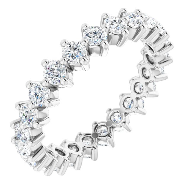 14K Rose Natural Diamond Eternity Band