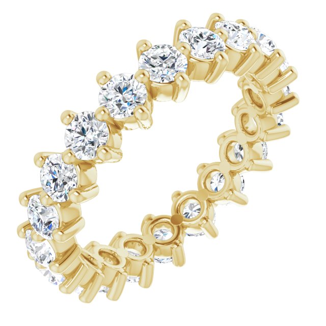 14K Rose Natural Diamond Eternity Band