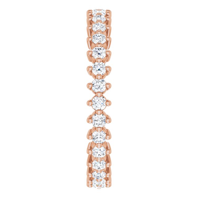 14K Rose Natural Diamond Eternity Band