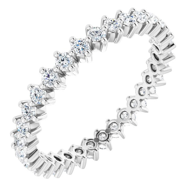 14K Rose Natural Diamond Eternity Band