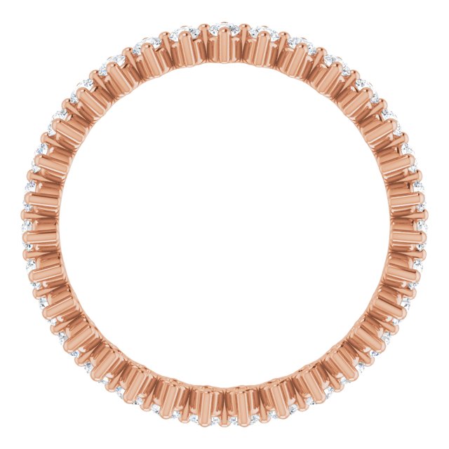 14K Rose Natural Diamond Eternity Band