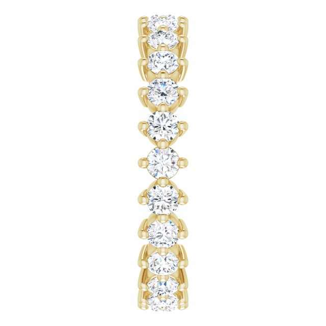 14K Yellow Natural Diamond Eternity Band