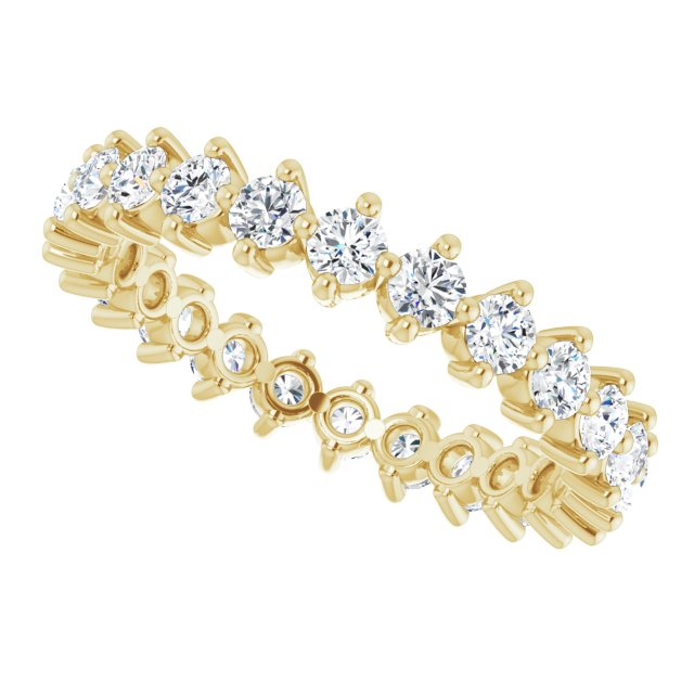 14K Yellow Natural Diamond Eternity Band