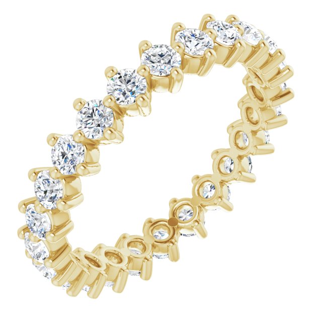 14K Rose Natural Diamond Eternity Band