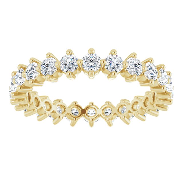 14K Yellow Natural Diamond Eternity Band