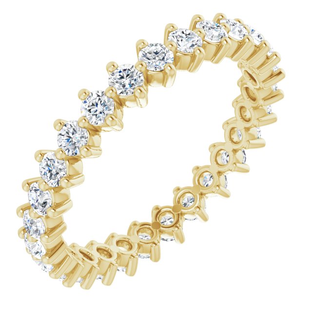 14K Rose Natural Diamond Eternity Band