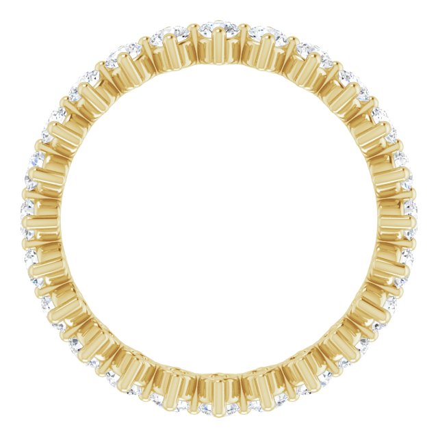 14K Yellow Natural Diamond Eternity Band